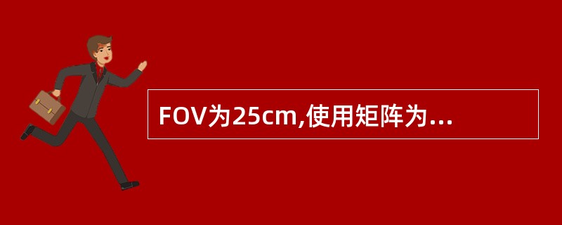 FOV为25cm,使用矩阵为512×512,则所得像素大小约为A、0.25mmB