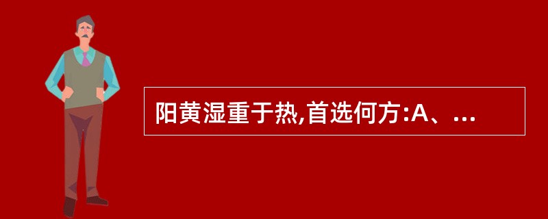 阳黄湿重于热,首选何方:A、茵陈术附汤B、茵陈五苓散合甘露消毒丹C、茵陈蒿汤D、