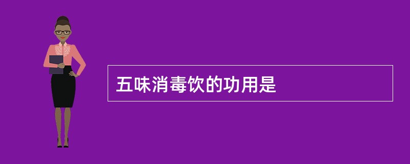 五味消毒饮的功用是