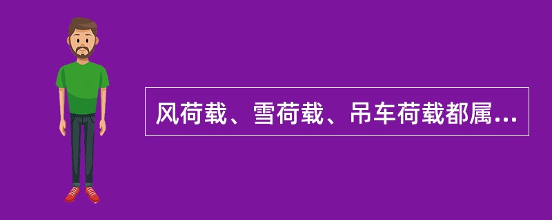 风荷载、雪荷载、吊车荷载都属永久荷载。