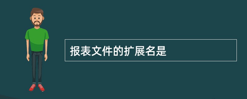 报表文件的扩展名是