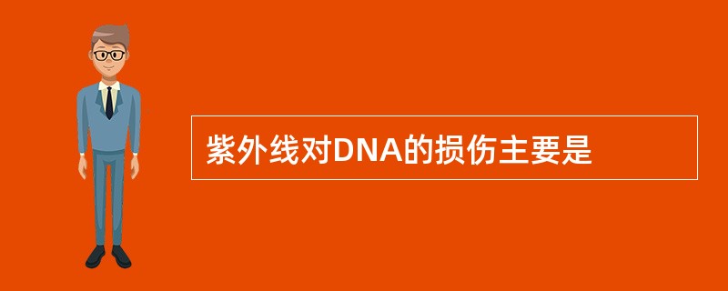 紫外线对DNA的损伤主要是