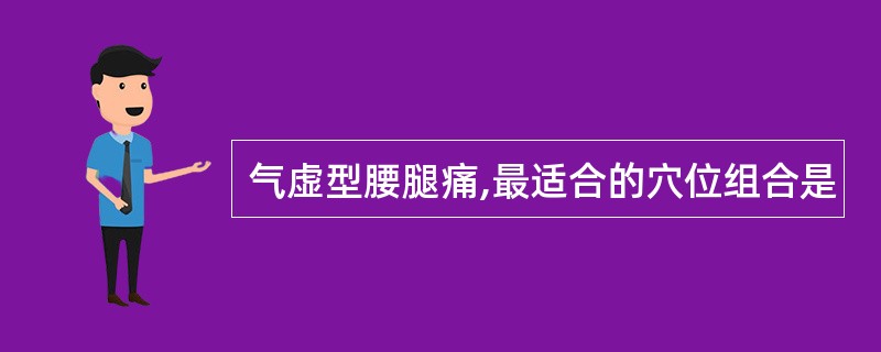 气虚型腰腿痛,最适合的穴位组合是
