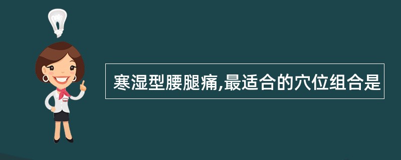 寒湿型腰腿痛,最适合的穴位组合是