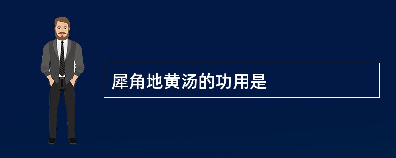 犀角地黄汤的功用是