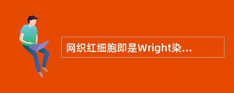 网织红细胞即是Wright染色血涂片中的A、大红细胞B、嗜多色性红细胞C、有核红