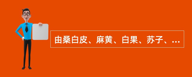 由桑白皮、麻黄、白果、苏子、甘草、款冬花、杏仁、黄芩、半夏组成的方剂是