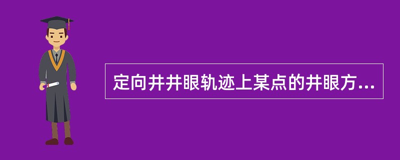 定向井井眼轨迹上某点的井眼方向线与重力线之间的夹角为该点的（）