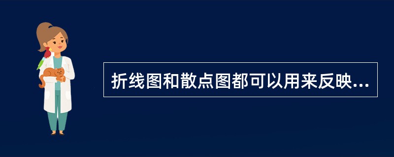 折线图和散点图都可以用来反映两个变量之间的关系。（）