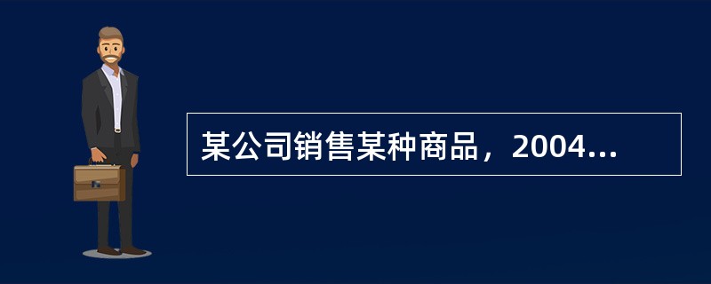 某公司销售某种商品，2004年的销售额比2003年增长18%，同期销售量增长12