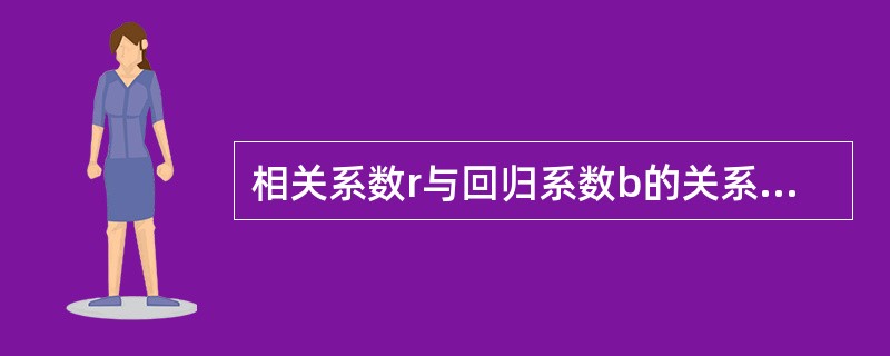 相关系数r与回归系数b的关系为（）。