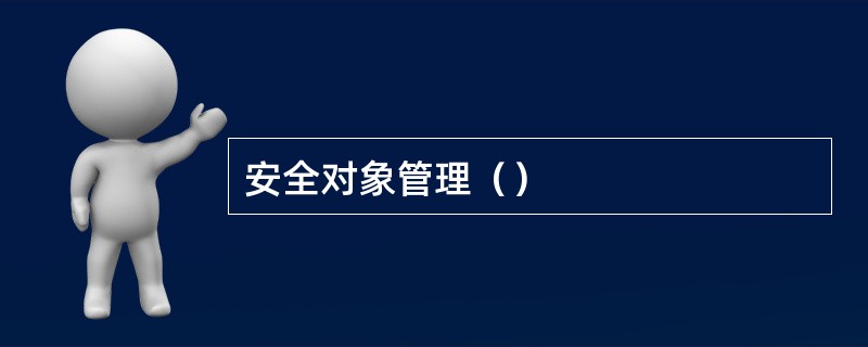安全对象管理（）