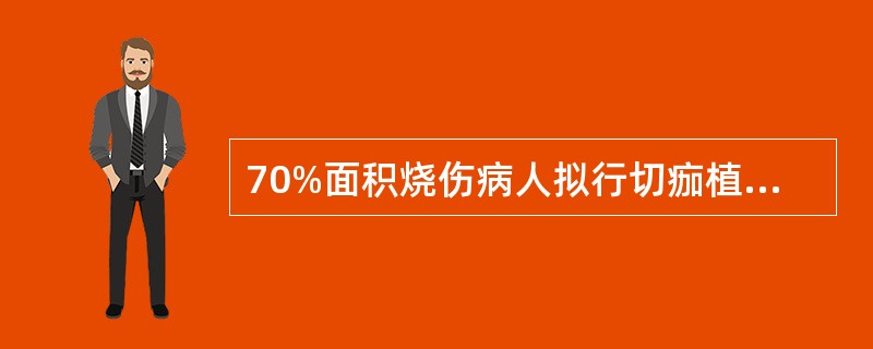 70%面积烧伤病人拟行切痂植皮术，以下麻醉方案错误的是：