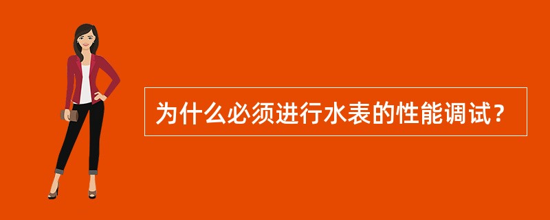 为什么必须进行水表的性能调试？