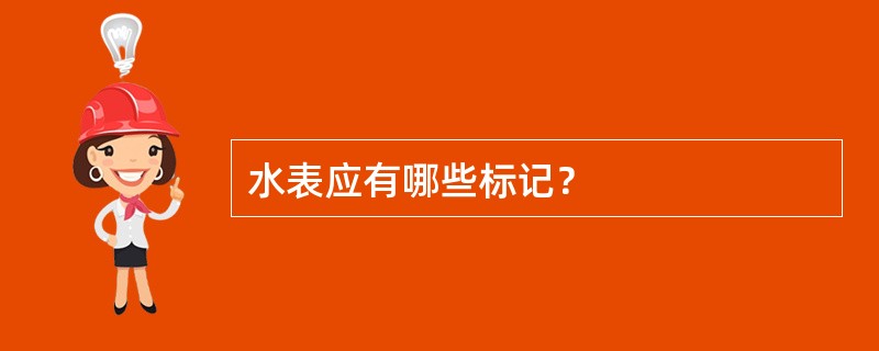 水表应有哪些标记？