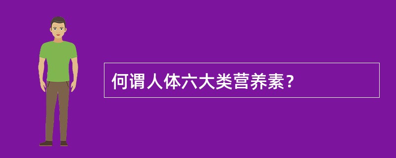 何谓人体六大类营养素？