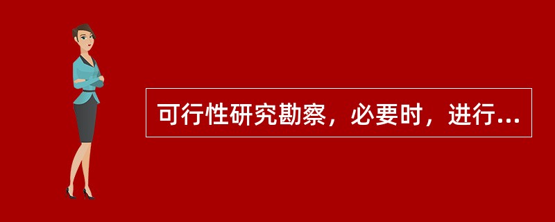 可行性研究勘察，必要时，进行工程地质测绘和少量勘探工作，应满足（）的要求。