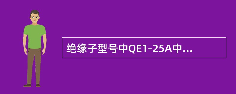 绝缘子型号中QE1-25A中的1表示（）。