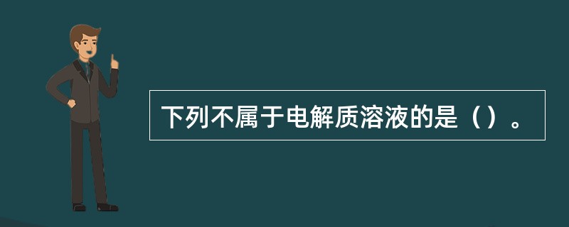 下列不属于电解质溶液的是（）。
