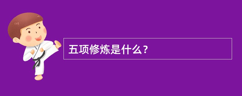 五项修炼是什么？
