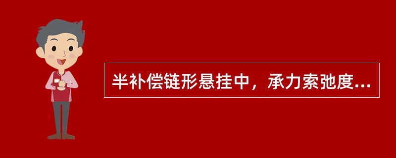 半补偿链形悬挂中，承力索弛度安全值的允许误差为（）。