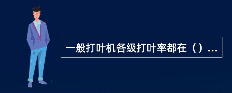 一般打叶机各级打叶率都在（）左右。