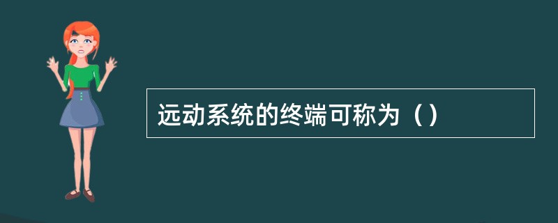 远动系统的终端可称为（）