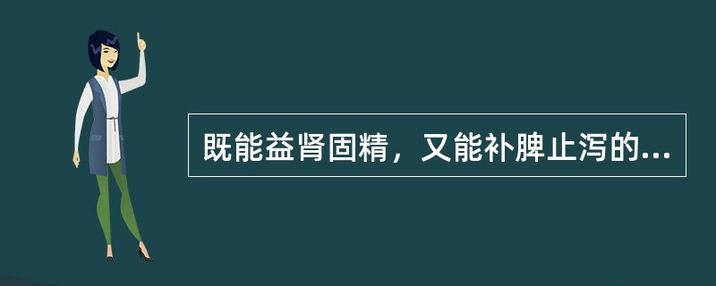 既能益肾固精，又能补脾止泻的药物是（）。