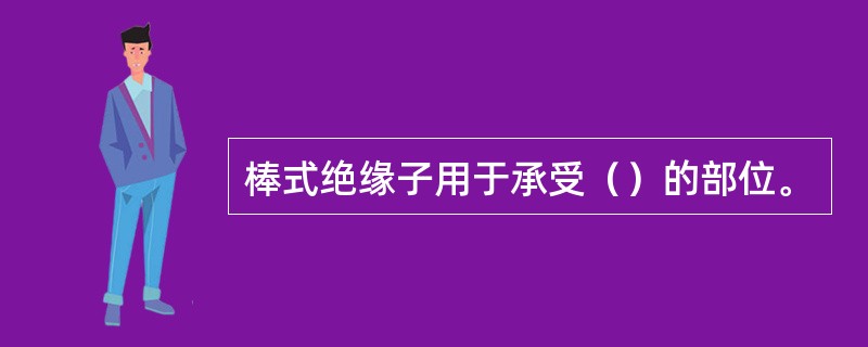 棒式绝缘子用于承受（）的部位。