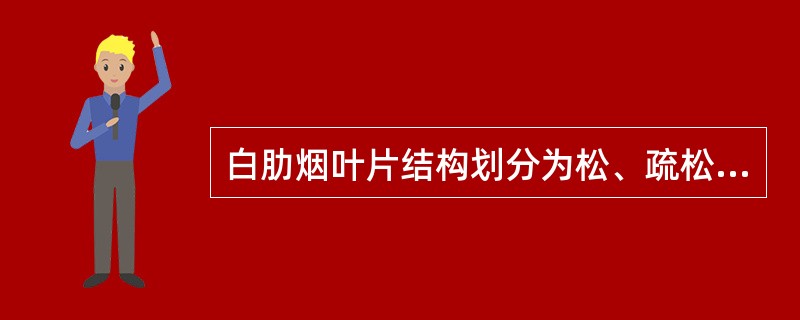 白肋烟叶片结构划分为松、疏松、稍疏松、（）、（）五个档次。