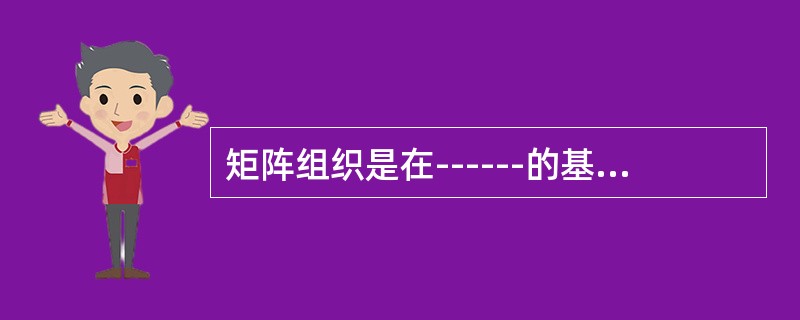 矩阵组织是在------的基础上再设立横向的机构系统。（）