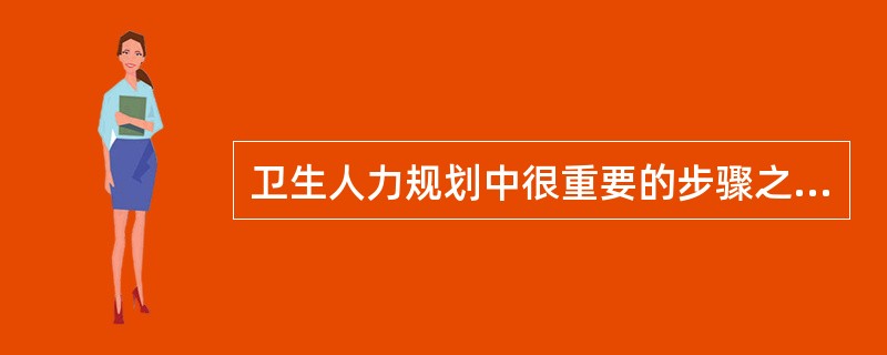 卫生人力规划中很重要的步骤之一是（）。