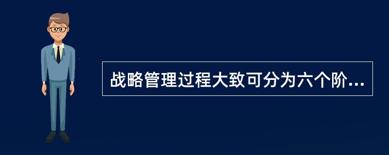 战略管理过程大致可分为六个阶段，概括起来就是：（）。