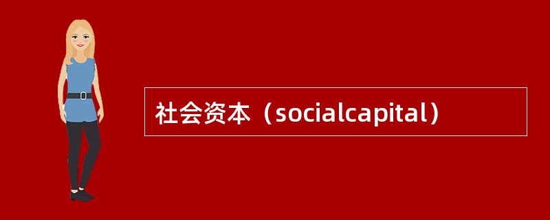 社会资本（socialcapital）