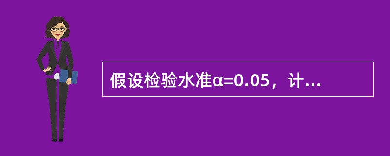 假设检验水准α=0.05，计算t=1.5，结论是（）。