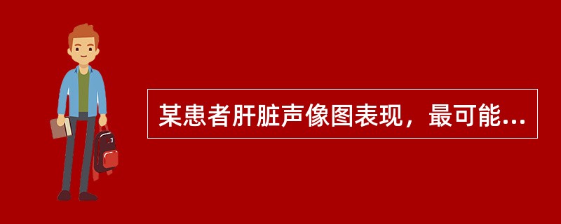 某患者肝脏声像图表现，最可能的诊断是()