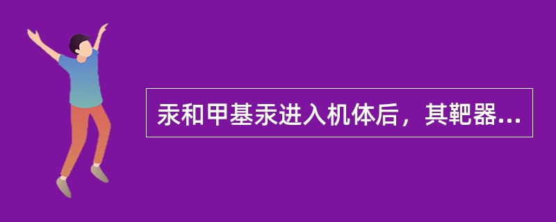 汞和甲基汞进入机体后，其靶器官是（）。