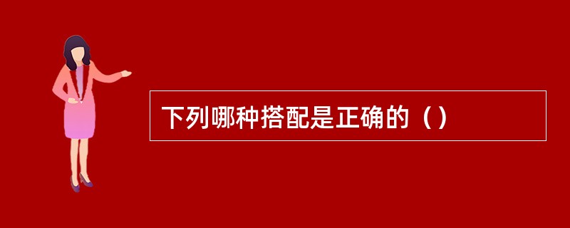 下列哪种搭配是正确的（）