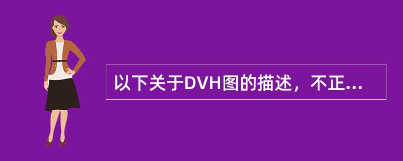 以下关于DVH图的描述，不正确是（）