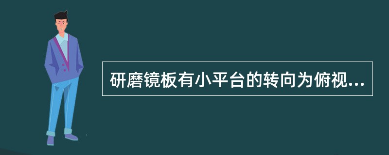 研磨镜板有小平台的转向为俯视（）。