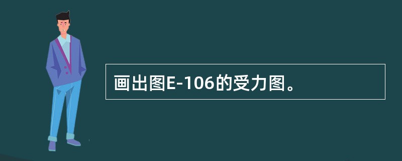 画出图E-106的受力图。