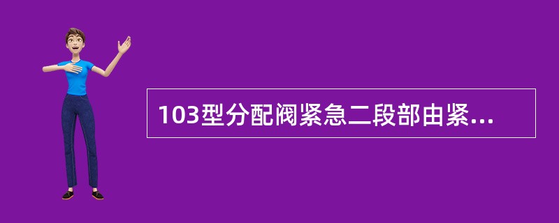 103型分配阀紧急二段部由紧急二段阀盖、（）、橡胶密封圈、紧急二段阀簧组成。