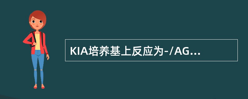 KIA培养基上反应为-/AG，H2S（+）；MIU培养基上呈M（+）、I（+）、