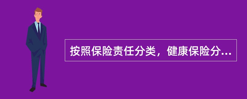 按照保险责任分类，健康保险分为医疗保险、疾病保险、（）和护理保险等。