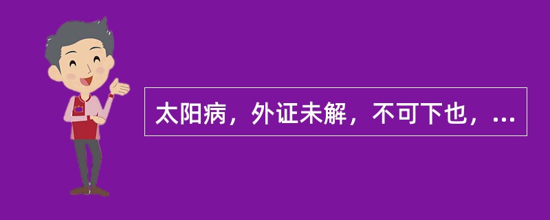 太阳病，外证未解，不可下也，欲解外者，宜（）