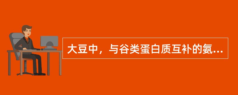 大豆中，与谷类蛋白质互补的氨基酸是（）