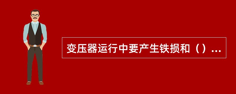 变压器运行中要产生铁损和（），这两部分损耗变成热能。