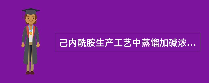 己内酰胺生产工艺中蒸馏加碱浓度越高越有利于成品质量。