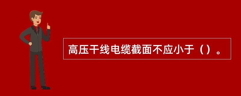 高压干线电缆截面不应小于（）。