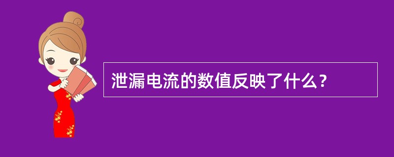 泄漏电流的数值反映了什么？